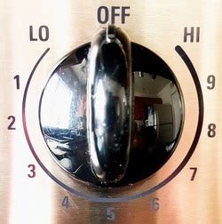 gas stove top temperature control